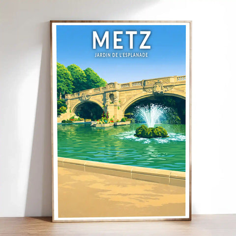 Affiche - Metz - Jardin de l'Esplanade