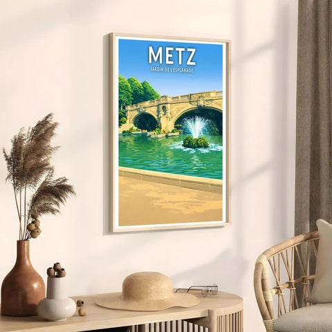 Affiche - Metz - Jardin de l'Esplanade