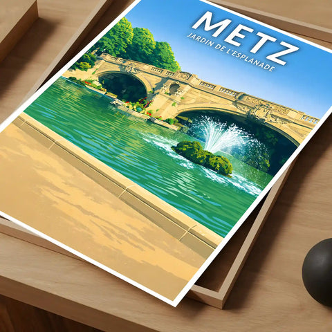 Affiche - Metz - Jardin de l'Esplanade