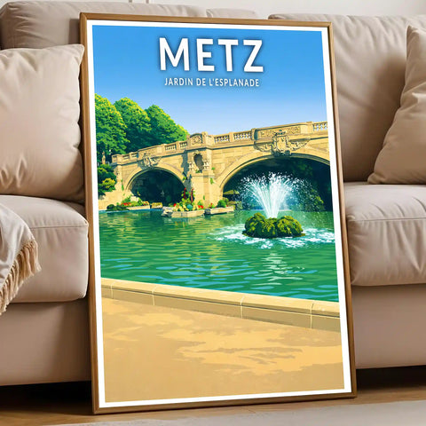 Affiche - Metz - Jardin de l'Esplanade