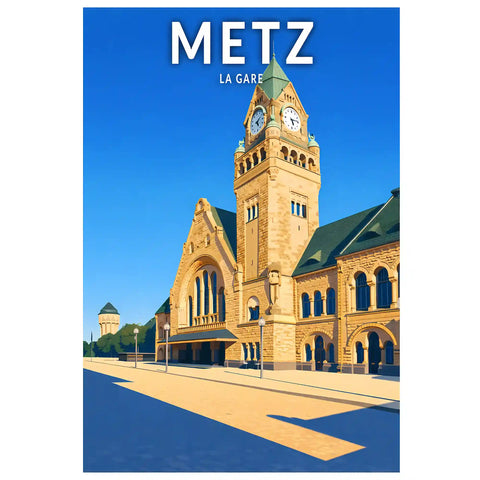 Affiche - Metz - La Gare