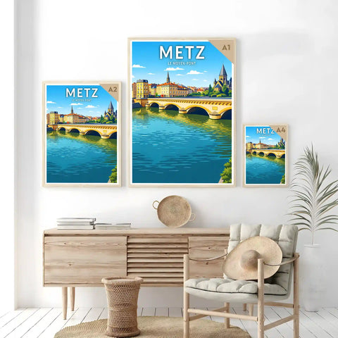 Affiche - Metz - Le Moyen-Pont