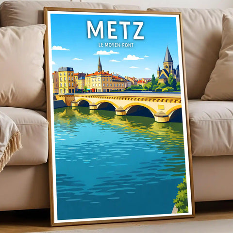Affiche - Metz - Le Moyen-Pont