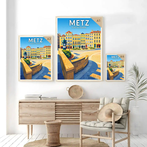 Affiche - Metz - Place de Chambre