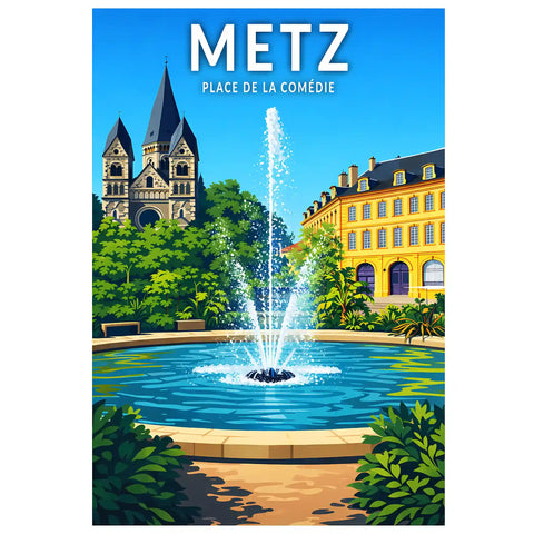 Affiche - Metz - Place de la Comédie