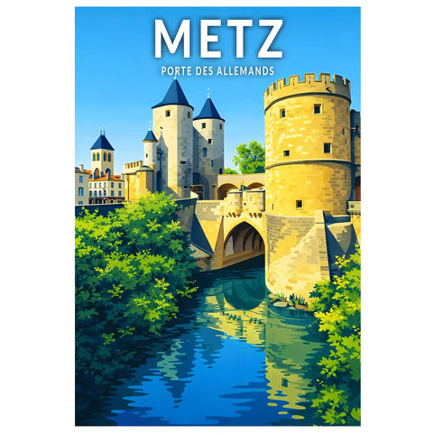 Affiche - Metz - Porte des Allemands