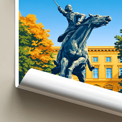 Affiche - Metz - Statue de La Fayette