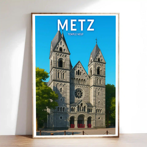 Affiche - Metz - Temple Neuf