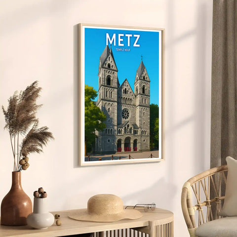 Affiche - Metz - Temple Neuf