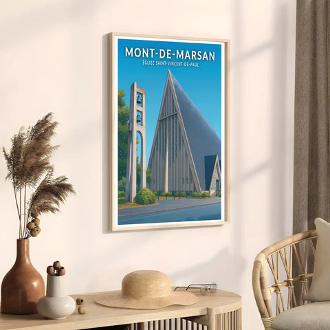 Affiche - Mont-de-Marsan - Église Saint-Vincent-de-Paul