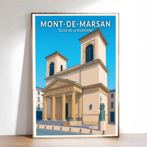 Affiche - Mont-de-Marsan - Église de la Madeleine