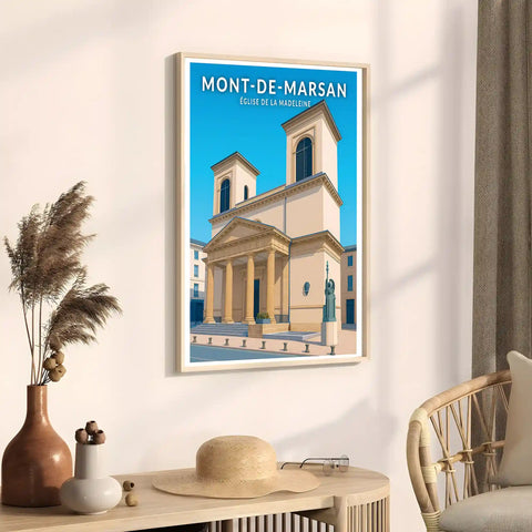 Affiche - Mont-de-Marsan - Église de la Madeleine