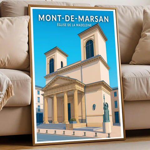 Affiche - Mont-de-Marsan - Église de la Madeleine