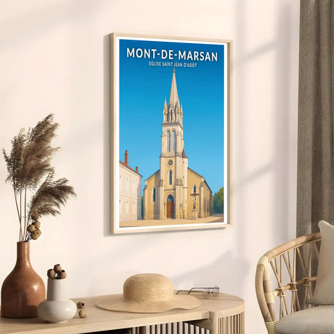 Affiche - Mont-de-Marsan - Église Saint Jean d'Août