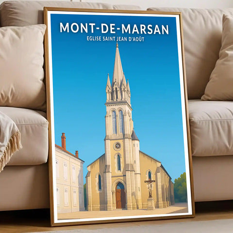 Affiche - Mont-de-Marsan - Église Saint Jean d'Août