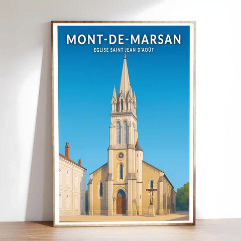 Affiche - Mont-de-Marsan - Église Saint Jean d'Août