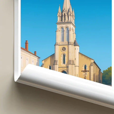 Affiche - Mont-de-Marsan - Église Saint Jean d'Août