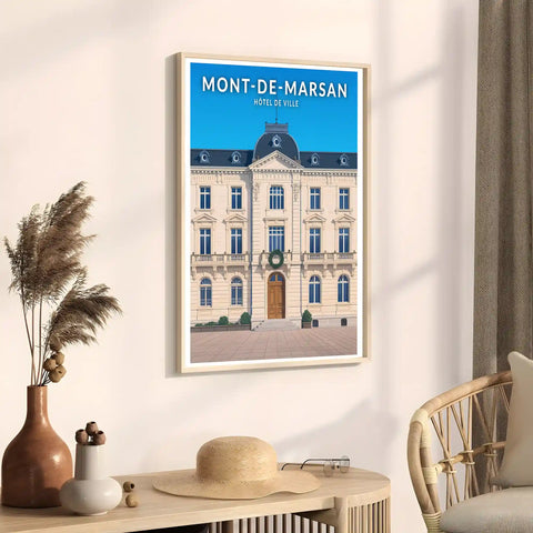 Affiche - Mont-de-Marsan - Hôtel de Ville