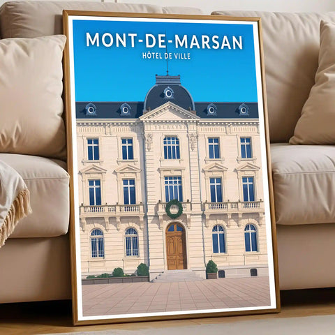 Affiche - Mont-de-Marsan - Hôtel de Ville