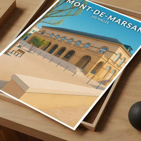 Affiche - Mont-de-Marsan - Les Halles