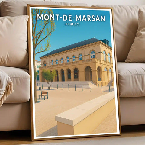 Affiche - Mont-de-Marsan - Les Halles