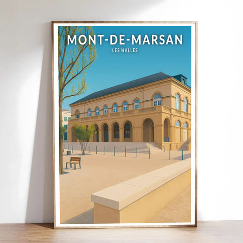 Affiche - Mont-de-Marsan - Les Halles