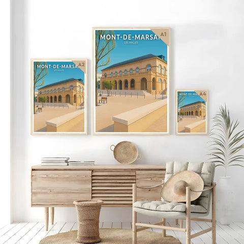 Affiche - Mont-de-Marsan - Les Halles