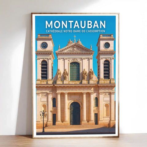 Affiche - Montauban - Cathédrale Notre-Dame-de-l'Assomption