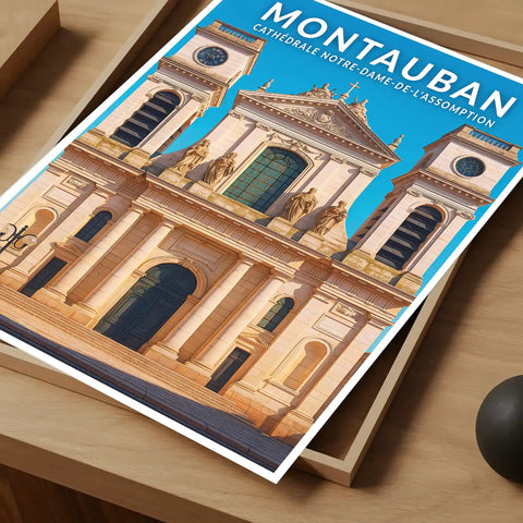 Affiche - Montauban - Cathédrale Notre-Dame-de-l'Assomption