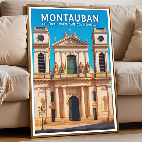 Affiche - Montauban - Cathédrale Notre-Dame-de-l'Assomption