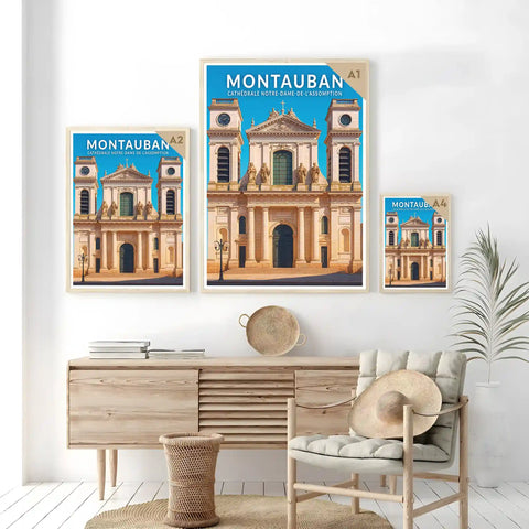 Affiche - Montauban - Cathédrale Notre-Dame-de-l'Assomption