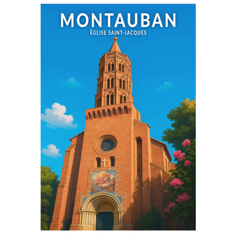 Affiche - Montauban - Église Saint-Jacques