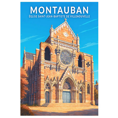 Affiche - Montauban - Église Saint-Jean-Baptiste de Villenouvelle