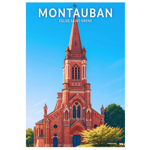 Affiche - Montauban - Église Saint-Orens