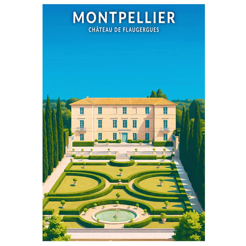 Affiche - Montpellier - Château de Flaugergues