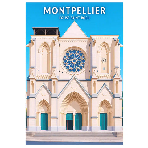 Affiche - Montpellier - Église Saint-Roch