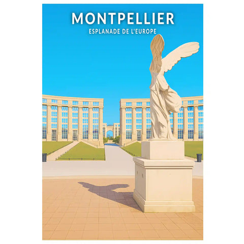 Affiche - Montpellier - Esplanade de l'Europe