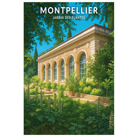 Affiche - Montpellier - Jardin des Plantes
