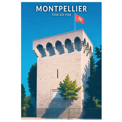 Affiche - Montpellier - Tour des Pins