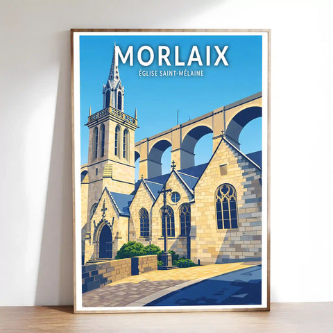 Affiche - Morlaix - Église Saint-Mélaine