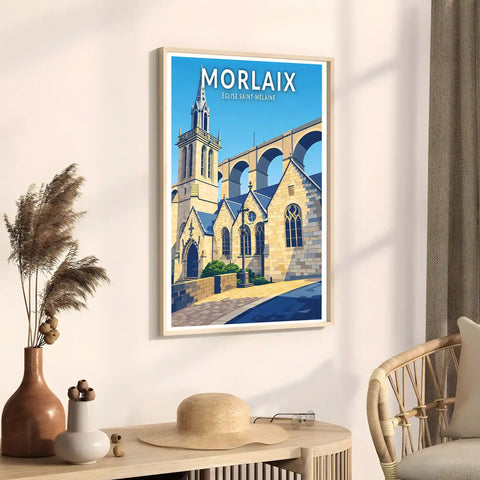 Affiche - Morlaix - Église Saint-Mélaine