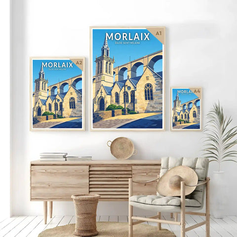 Affiche - Morlaix - Église Saint-Mélaine