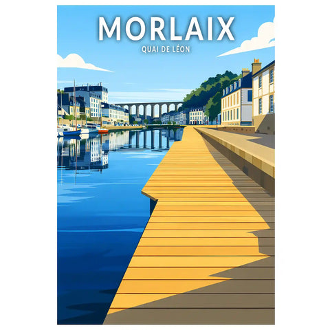 Affiche - Morlaix - Quai de Léon