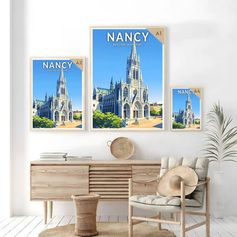 Affiche - Nancy - Basilique Saint-Epvre