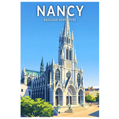 Affiche - Nancy - Basilique Saint-Epvre