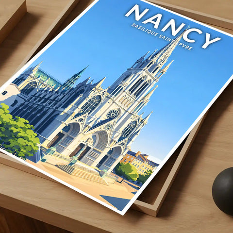 Affiche - Nancy - Basilique Saint-Epvre
