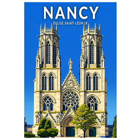 Affiche - Nancy - Église Saint-Léon IX