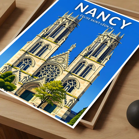 Affiche - Nancy - Église Saint-Léon IX