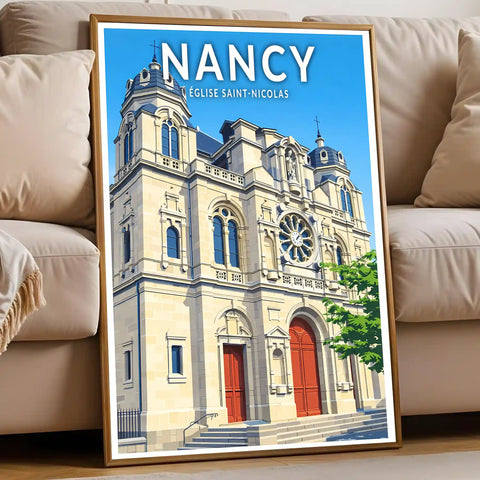 Affiche - Nancy - Église Saint-Nicolas