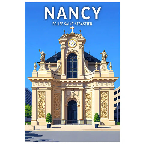 Affiche - Nancy - Église Saint-Sébastien